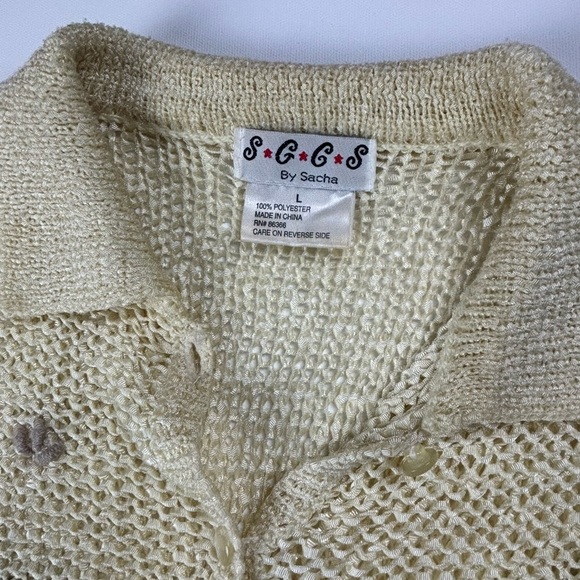 Vintage Knit Top with Floral Detail - Picture 4 of 4